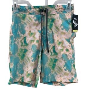 NWT New Art Class Boys Size 10 Lined Pastel Tie Dye UPF 50+ Swim Swimming Trunks